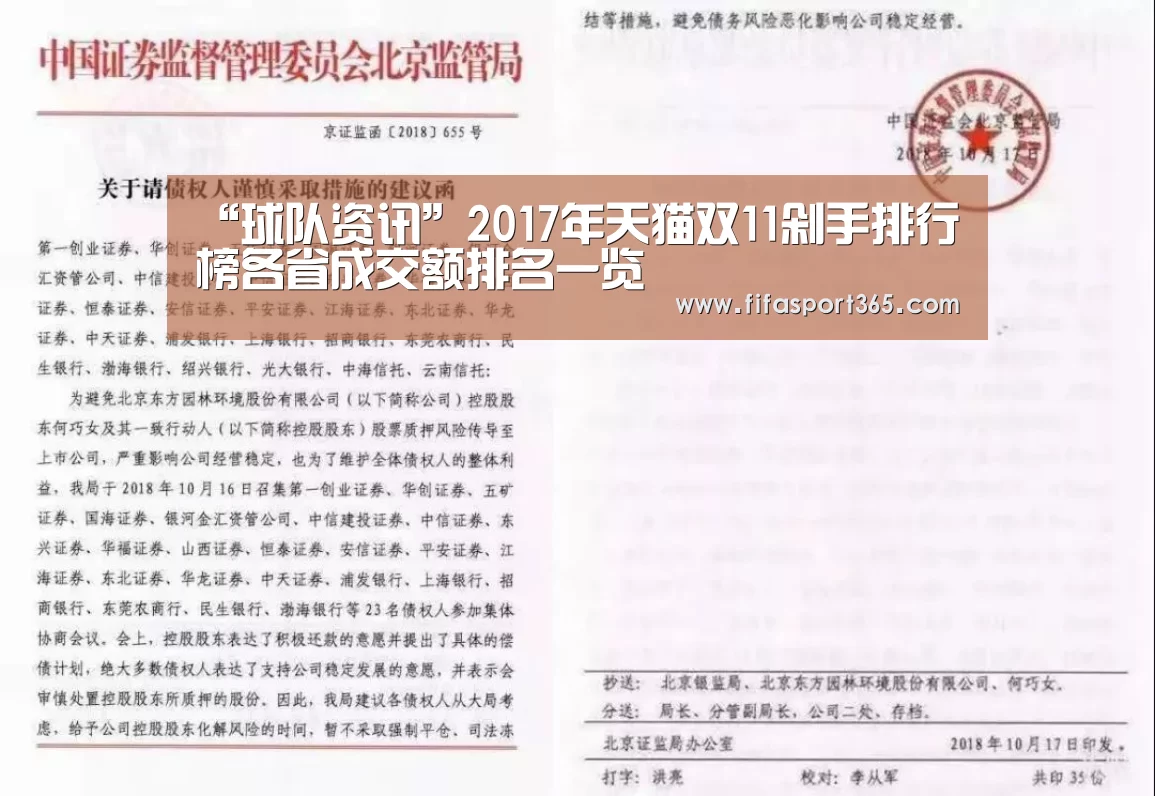 “球队资讯”2017年天猫双11剁手排行榜各省成交额排名一览(图2) 世界杯